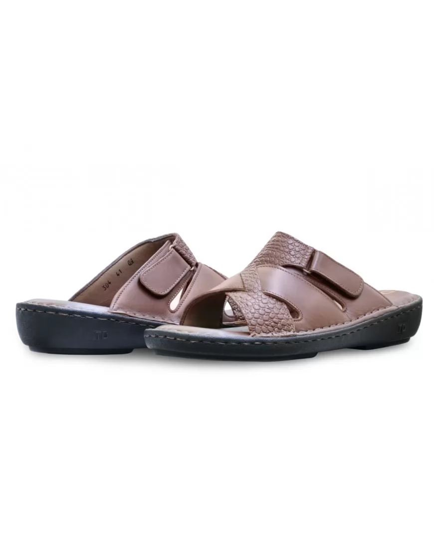 SANDALE HOMME 304 TABAC CUIR .......... miniature